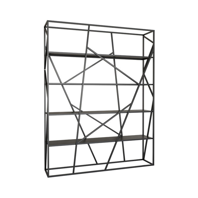 Metal Etagere Bookshelf Scandinavian Open Back Bookcase with Shelves