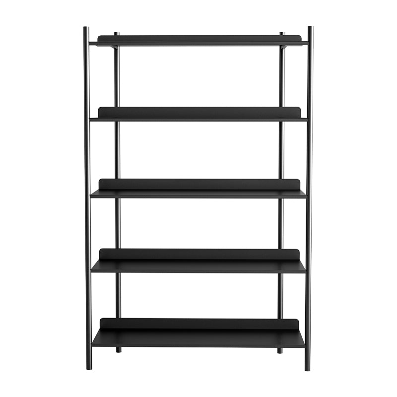 12.6" W Glam Shelf Bookcase Antique Finish Etagere Metal Bookshelf