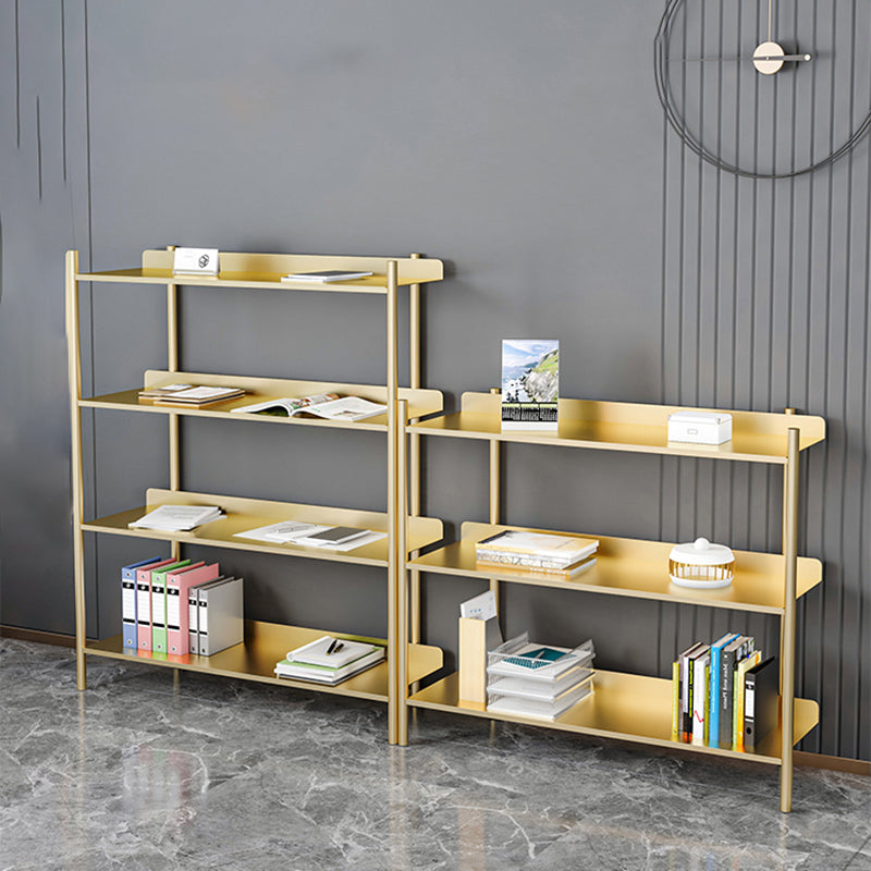 12.6" W Glam Shelf Bookcase Antique Finish Etagere Metal Bookshelf