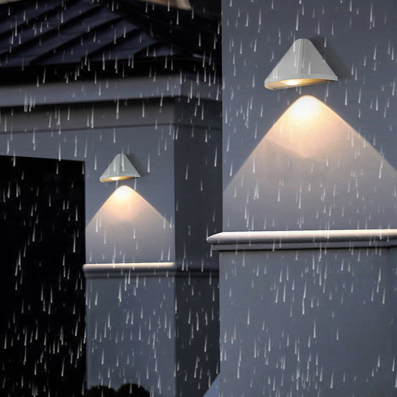 Modern Style Triangle Shade Wall Lamp Metal 1 Light Sconces for Outdoor