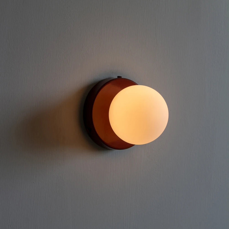 Macaron Ball Shade Wall Sconce Grass 1 Light Sconces for Bedroom