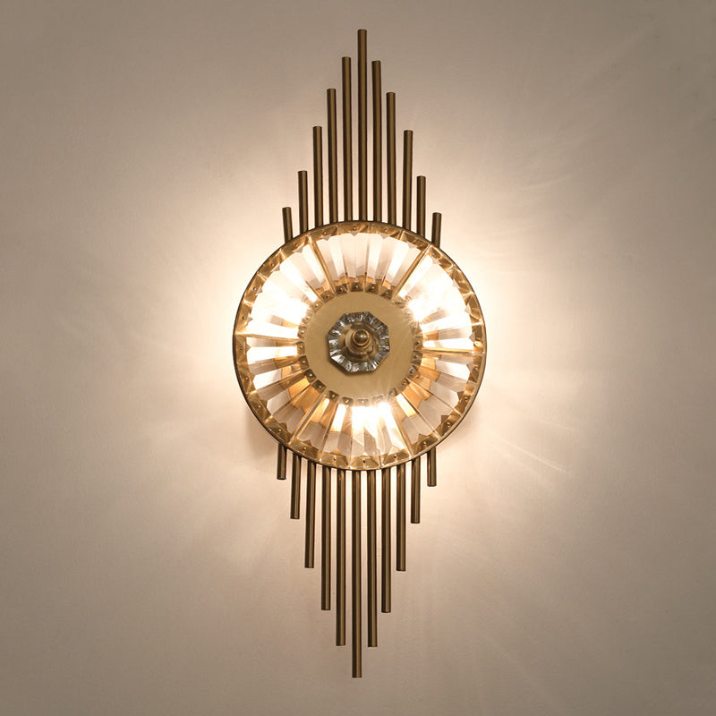 Modern Style Wall Lamp Metal 1 Light Sconces in Gold for Bedroom