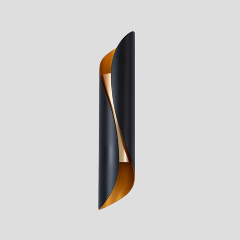 Modern Style Wave Shape Wall Sconce Metal 2 Lights Sconces for Bedroom