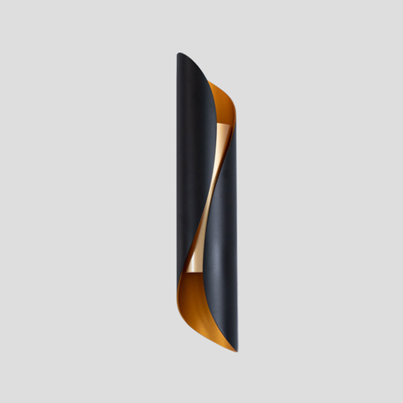 Modern Style Wave Shape Wall Sconce Metal 2 Lights Sconces for Bedroom
