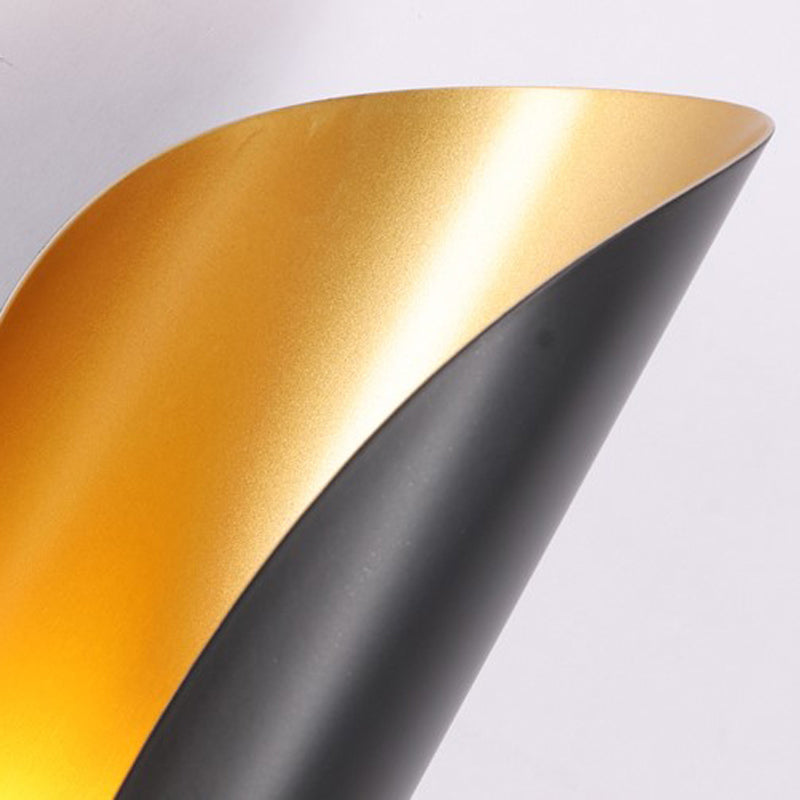 Modern Style Wave Shape Wall Sconce Metal 2 Lights Sconces for Bedroom