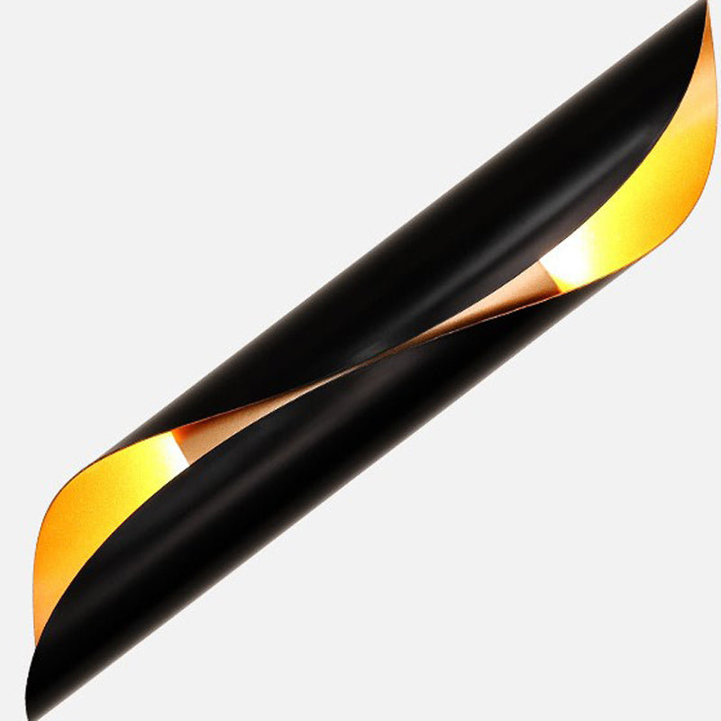Modern Style Wave Shape Wall Sconce Metal 2 Lights Sconces for Bedroom