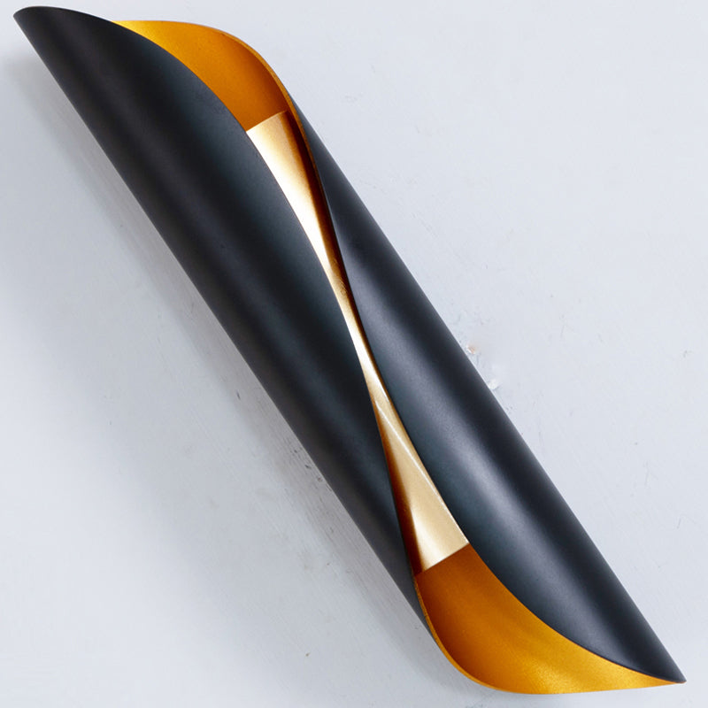 Modern Style Wave Shape Wall Sconce Metal 2 Lights Sconces for Bedroom