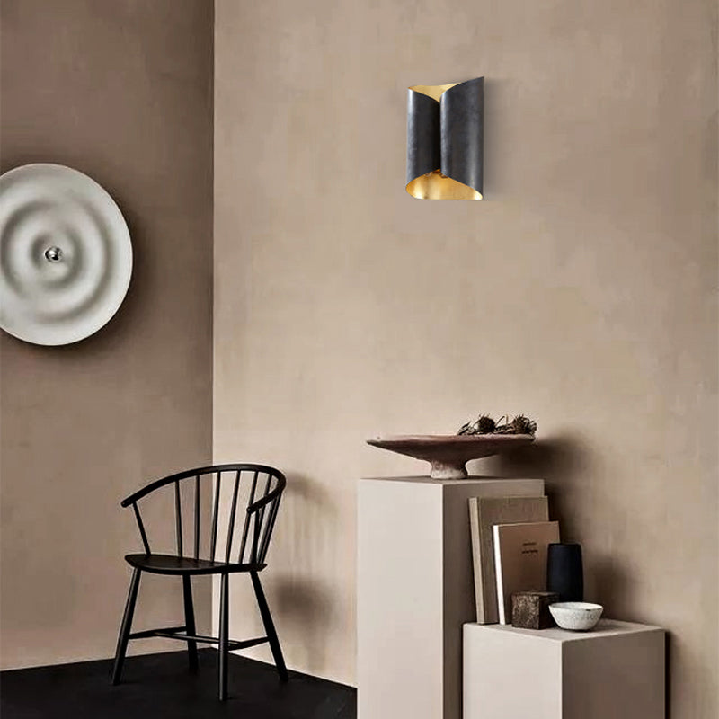 Modern Style Geometry Shape Wall Sconce Metal 2 Lights Sconces for Bedroom