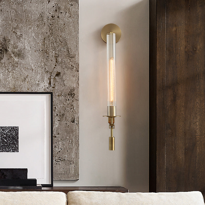 Modern Style Cylinder Shade Wall Light Metal 1 Light Sconces for Bedroom