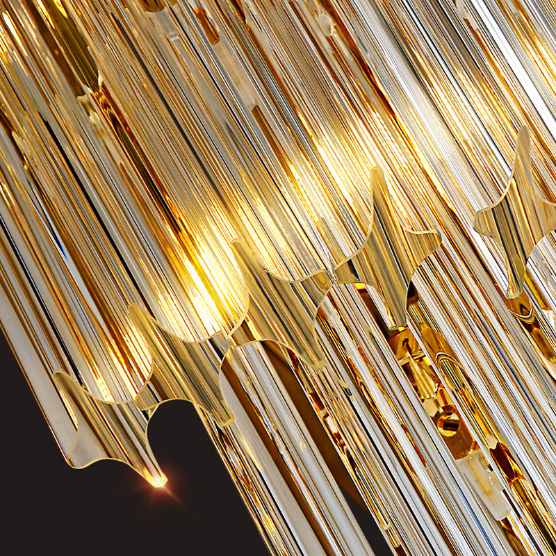 Modern Style Tiered Shape Wall Lamp Crystal Sconces for Bedroom