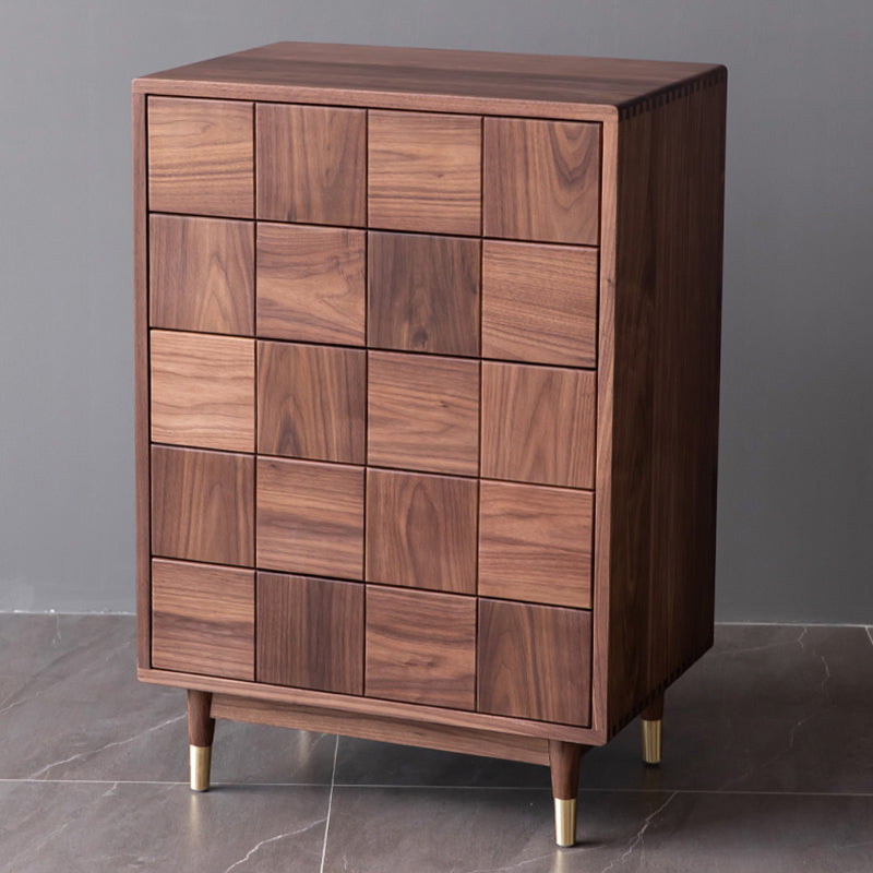 37.40" Tall Wood Accent Cabinet 5-Drawer Rectangular Accent Chest