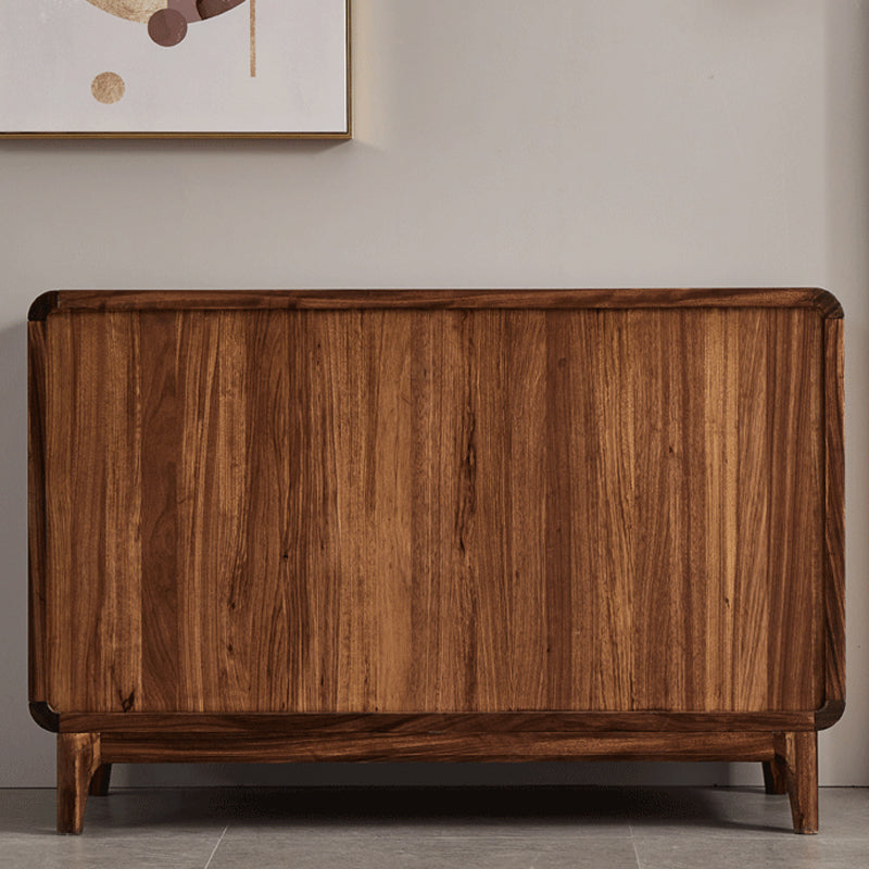 Mid-Century Modern Chest with Drawers and Straight Legs in Solid Wood