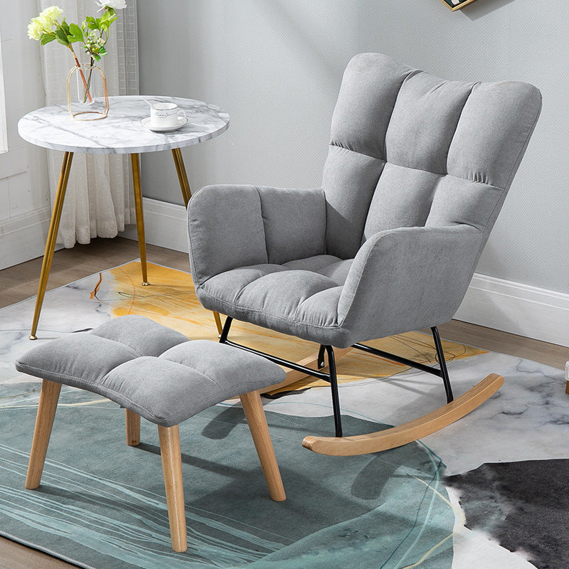 Contemporary Nursery Sofa Rocking Chair Indoor Rocking Chair with Ottoman