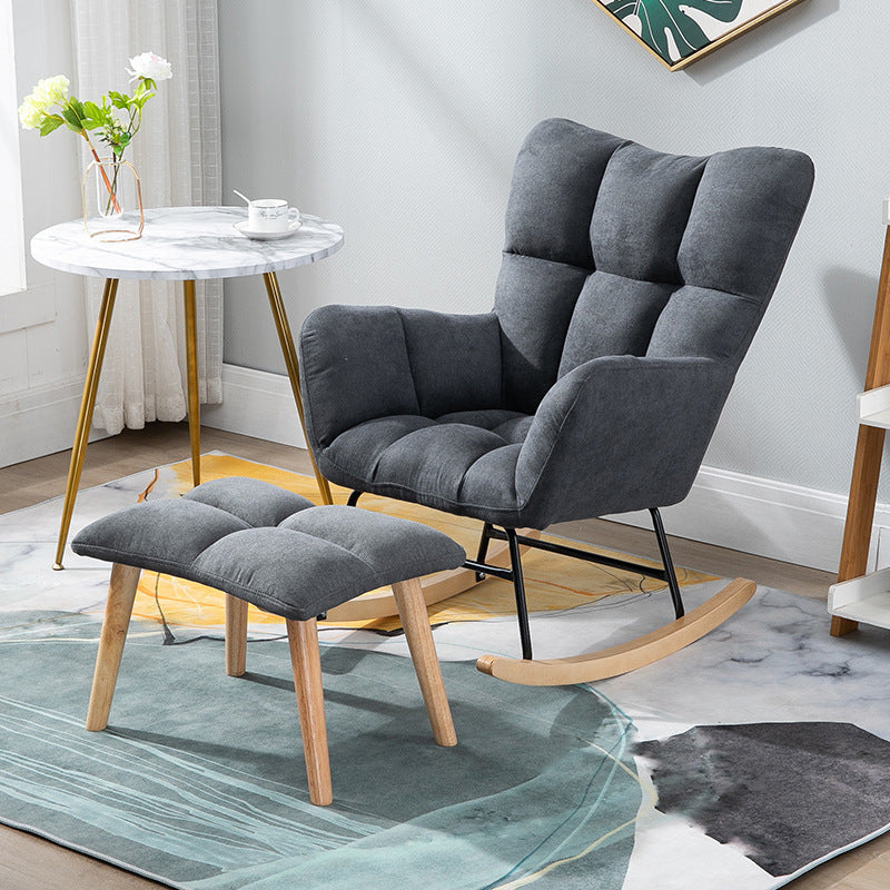 Contemporary Nursery Sofa Rocking Chair Indoor Rocking Chair with Ottoman
