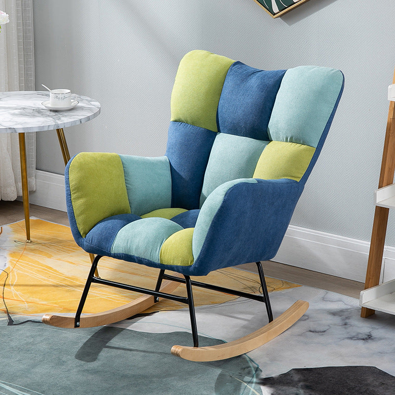 Contemporary Nursery Sofa Rocking Chair Indoor Rocking Chair with Ottoman