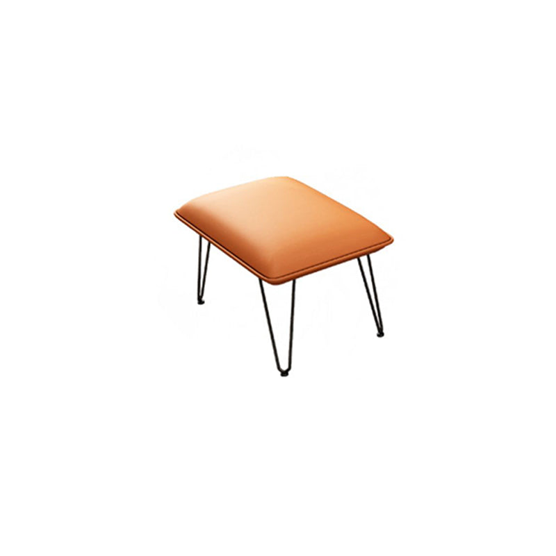 Modern Glider Chair Pure Color Metal Dark Legs Rocking Chair with Ottoman