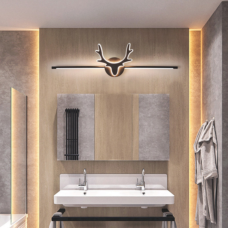 Nordic Style Iron Vanity Light Antler Shape Vanity Lamp for Shower Room