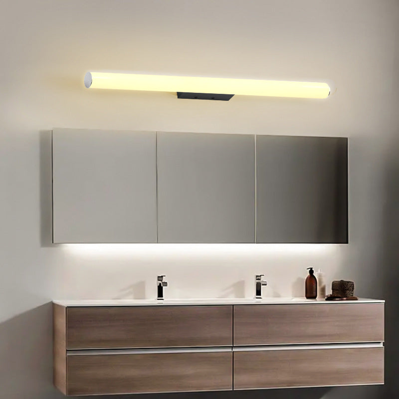 Metal Linear Vanity Lamp Modern 1-Light Vanity Wall Lights in White
