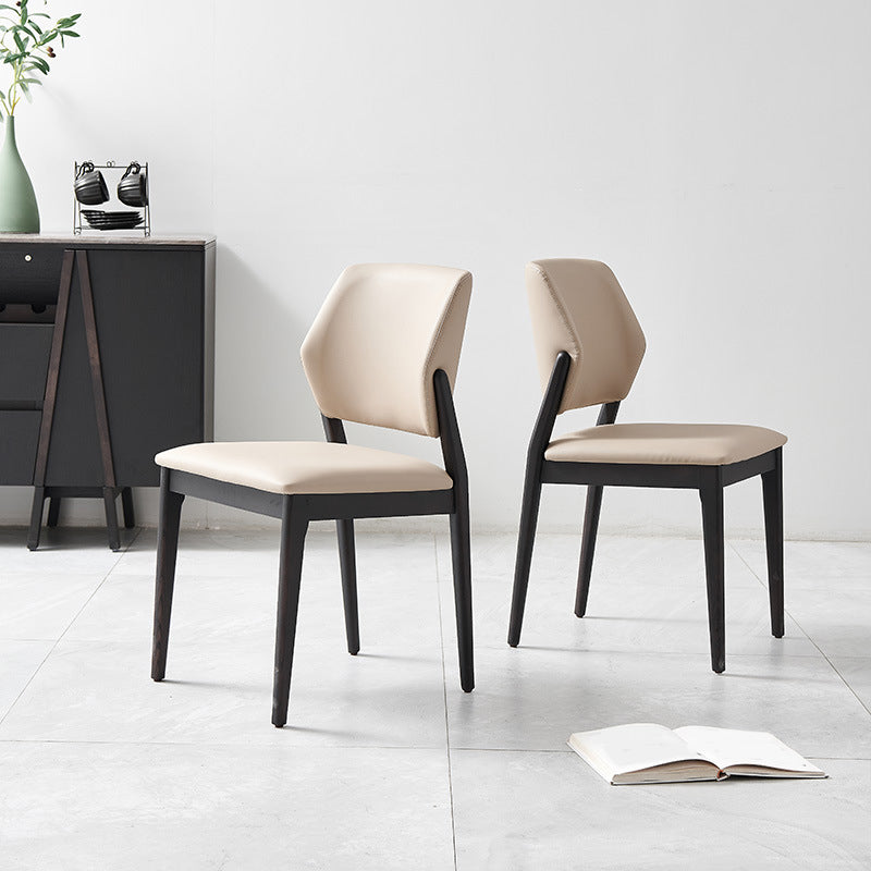 Dining Room Kitchen Chair Open Back Solid Wood Legs Dining Side Chair