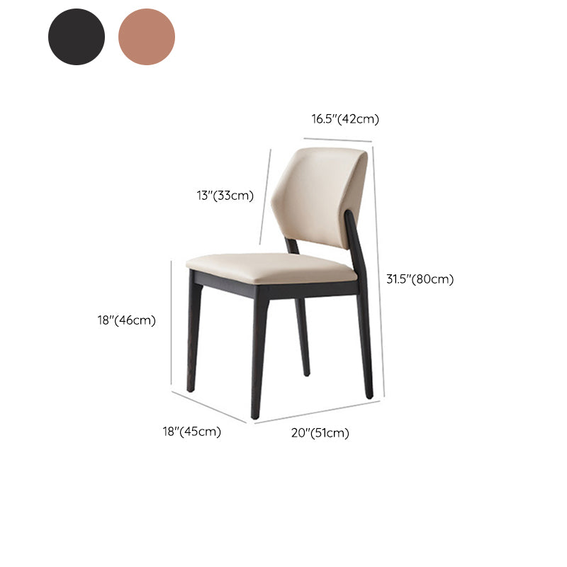 Dining Room Kitchen Chair Open Back Solid Wood Legs Dining Side Chair