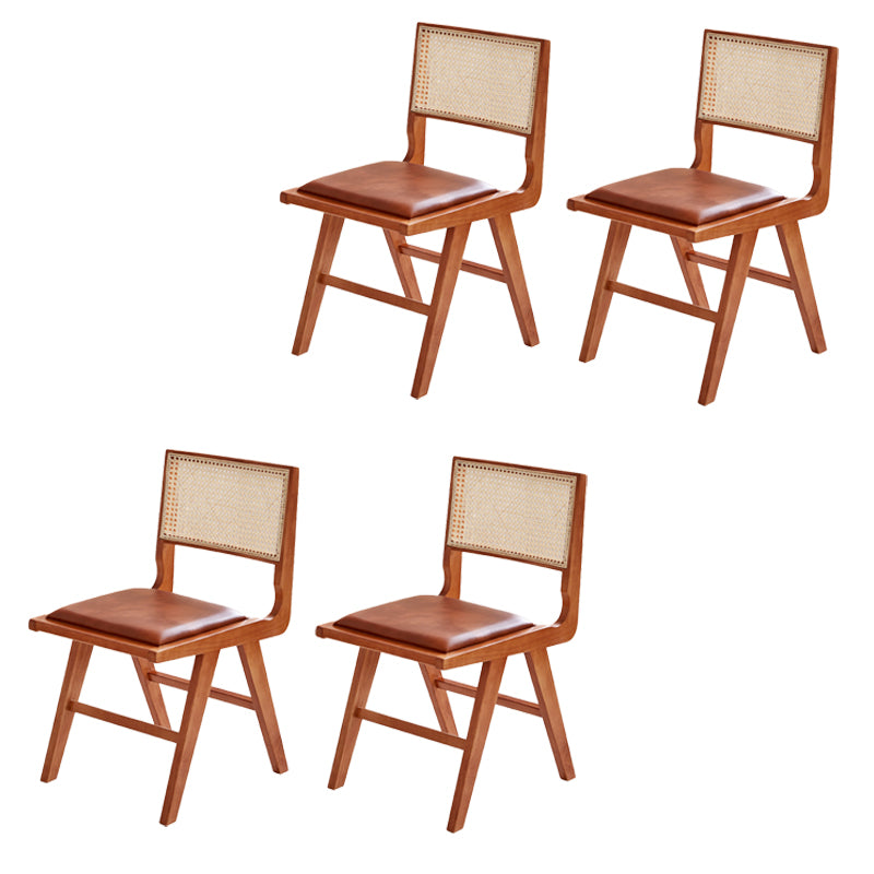 Solid Wood Cane Back Chair Home Indoor Contemporary Dining Chair