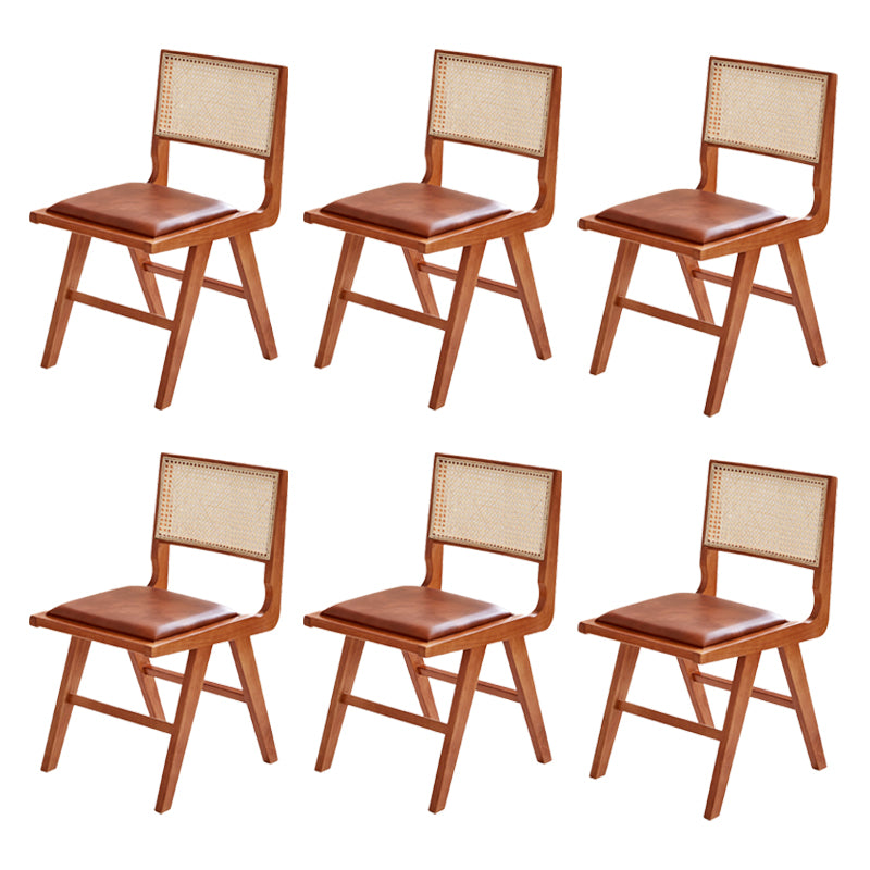Solid Wood Cane Back Chair Home Indoor Contemporary Dining Chair