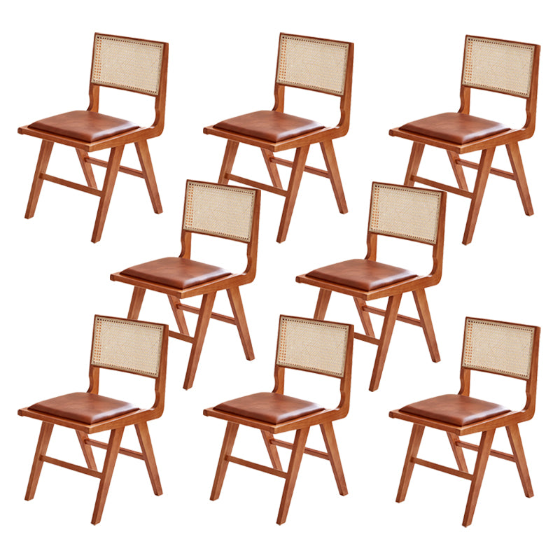 Solid Wood Cane Back Chair Home Indoor Contemporary Dining Chair