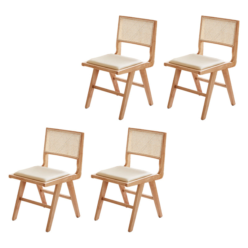 Solid Wood Cane Back Chair Home Indoor Contemporary Dining Chair