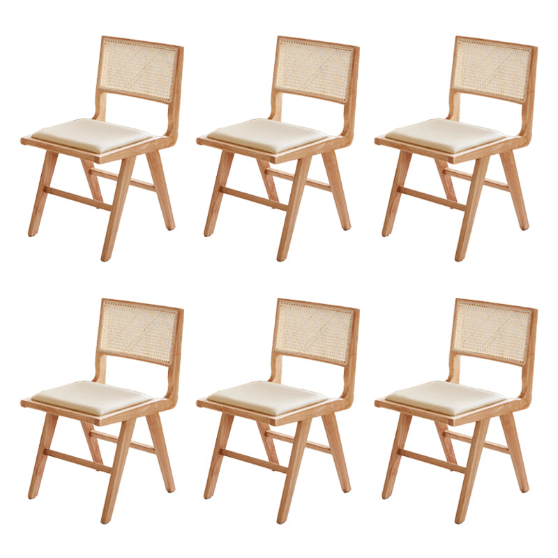 Solid Wood Cane Back Chair Home Indoor Contemporary Dining Chair