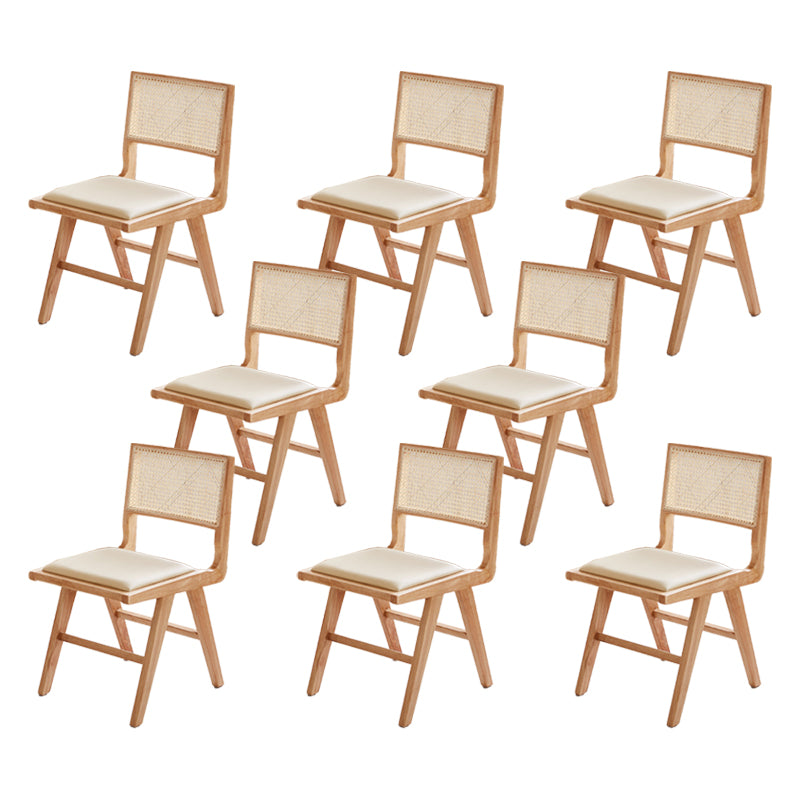 Solid Wood Cane Back Chair Home Indoor Contemporary Dining Chair