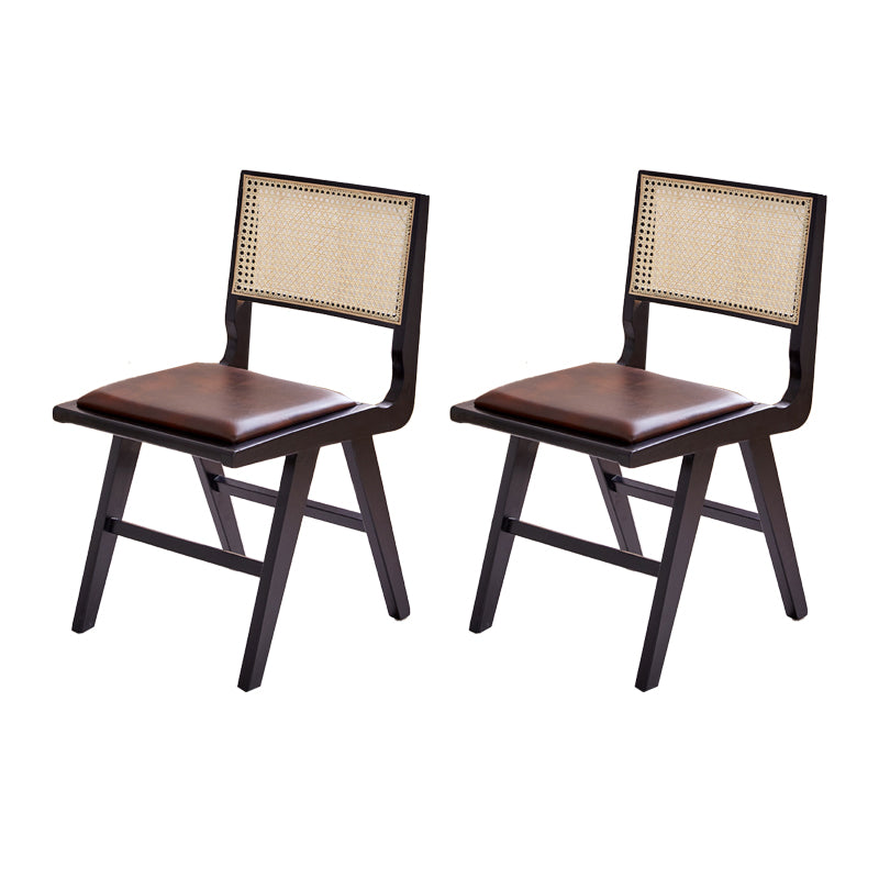 Solid Wood Cane Back Chair Home Indoor Contemporary Dining Chair