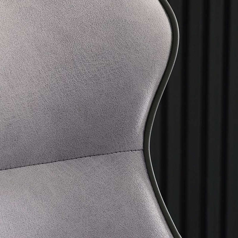 Faux Leather Side Chair Contemporary Wingback Armless Indoor Chair