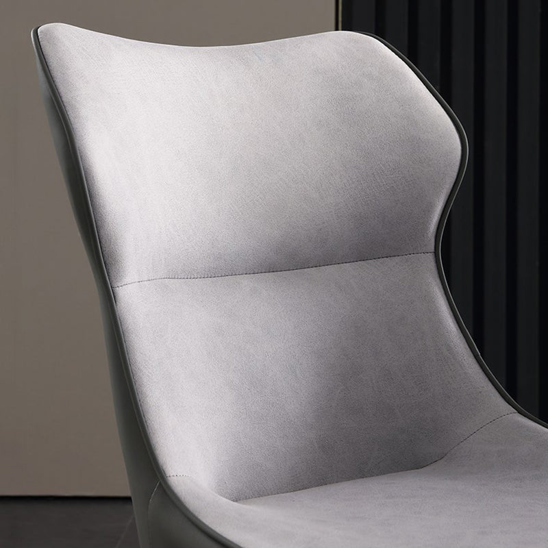 Faux Leather Side Chair Contemporary Wingback Armless Indoor Chair