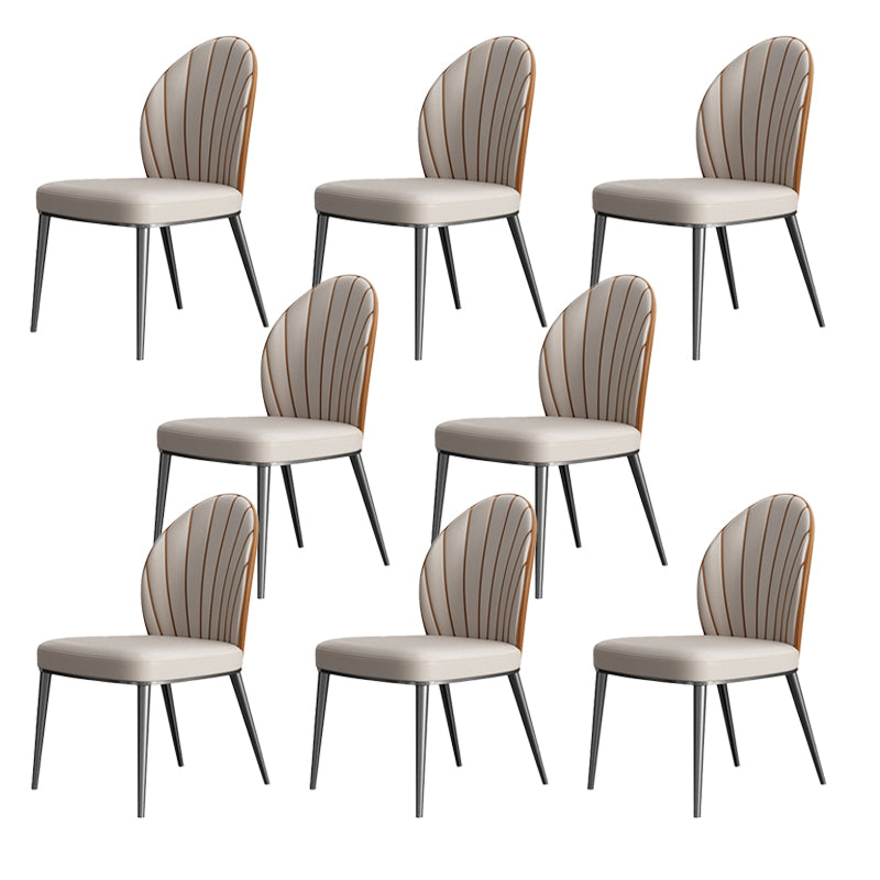 Glam Dining Room Parsons Chair Metal Legs with Upholstered Chair