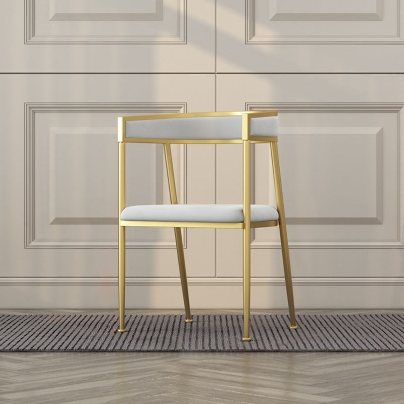 Glam Velvet Dining Side Chair Kitchen Indoor Upholstered Arm Chair