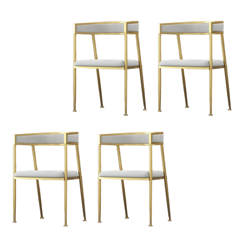 Glam Velvet Dining Side Chair Kitchen Indoor Upholstered Arm Chair