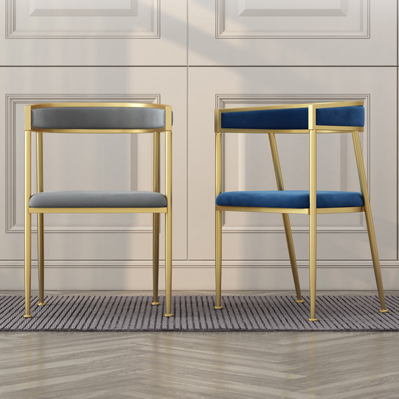 Glam Velvet Dining Side Chair Kitchen Indoor Upholstered Arm Chair