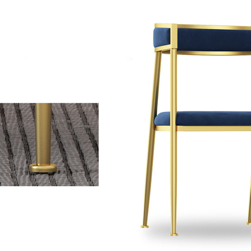 Glam Velvet Dining Side Chair Kitchen Indoor Upholstered Arm Chair