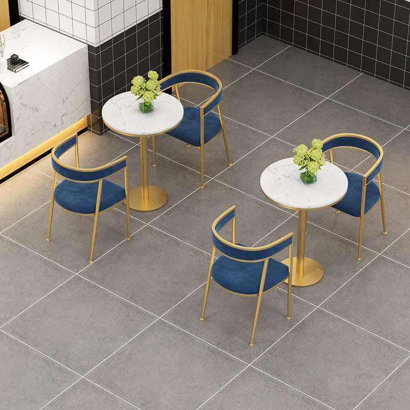 Glam Velvet Dining Side Chair Kitchen Indoor Upholstered Arm Chair