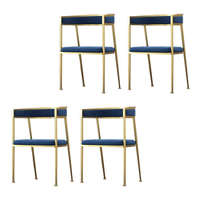 Glam Velvet Dining Side Chair Kitchen Indoor Upholstered Arm Chair