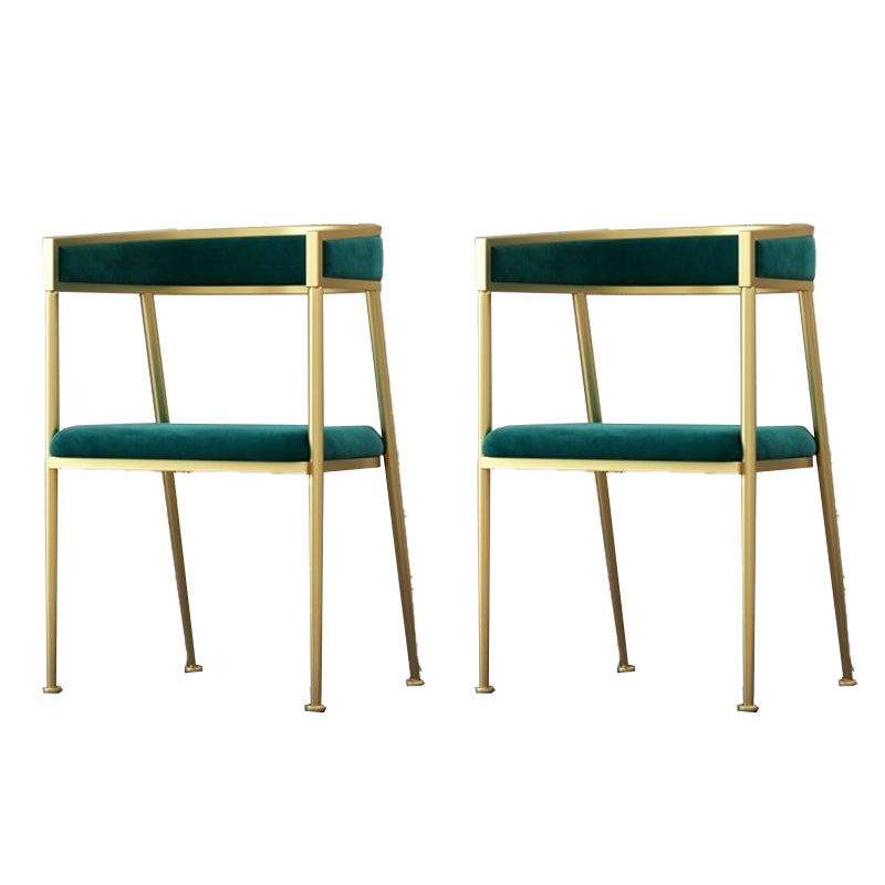 Glam Velvet Dining Side Chair Kitchen Indoor Upholstered Arm Chair