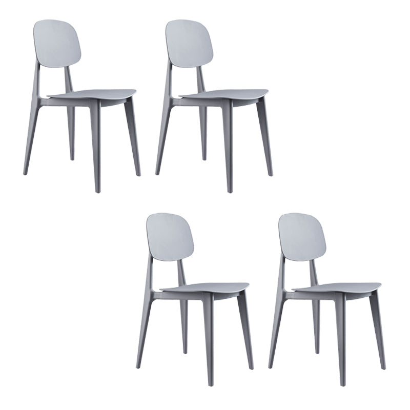 Kitchen Plastic Dining Armless Chair Stacking Dining Room Chair