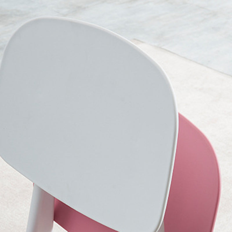 Kitchen Plastic Dining Armless Chair Stacking Dining Room Chair