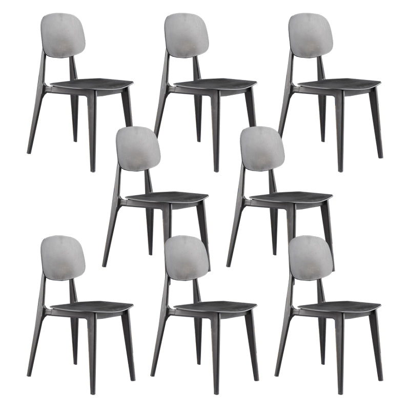 Kitchen Plastic Dining Armless Chair Stacking Dining Room Chair