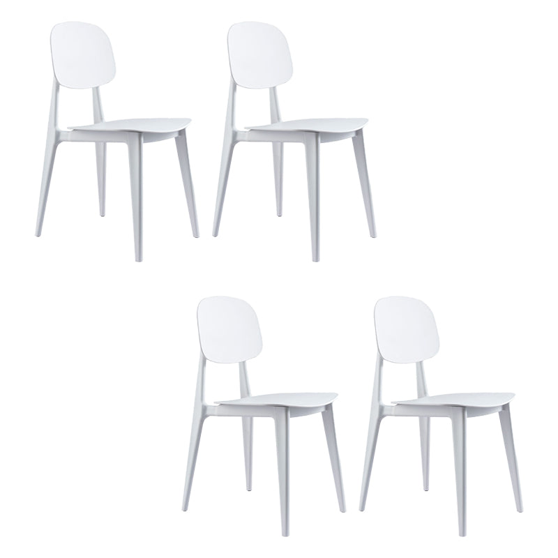 Kitchen Plastic Dining Armless Chair Stacking Dining Room Chair