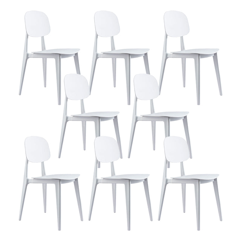 Kitchen Plastic Dining Armless Chair Stacking Dining Room Chair