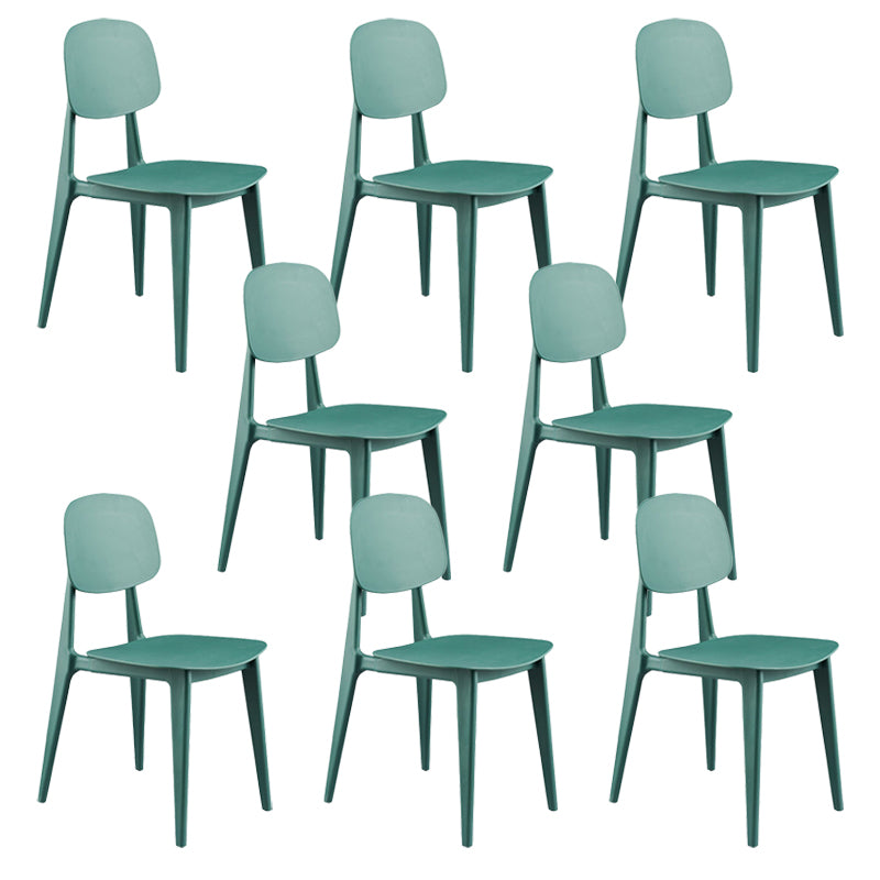 Kitchen Plastic Dining Armless Chair Stacking Dining Room Chair