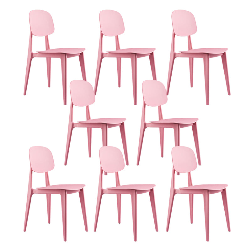 Kitchen Plastic Dining Armless Chair Stacking Dining Room Chair