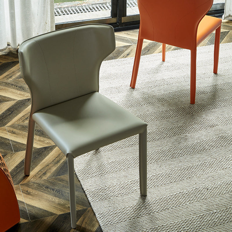 Faux Leather Side Chair Contemporary Indoor Dining Side Chair