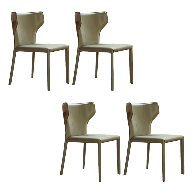 Faux Leather Side Chair Contemporary Indoor Dining Side Chair